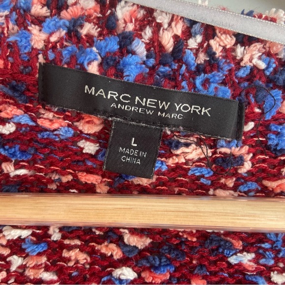 Marc New York Pink Colorful Chunky Knit Sweater Cardigan - Picture 3 of 9